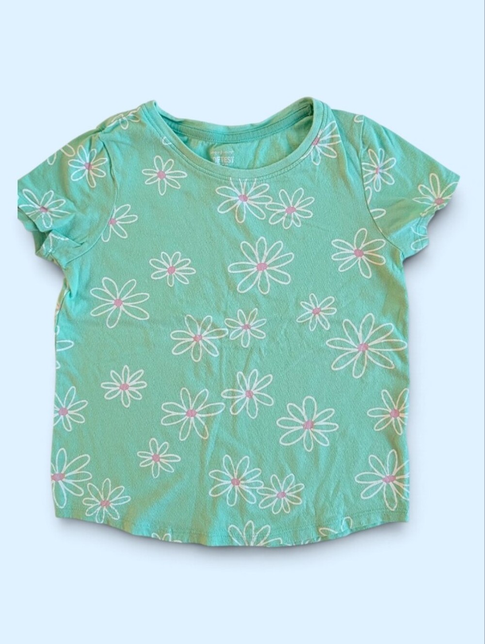 jumping beans Girls Mint Green Daisy Short-Sleeve Tee Size 6
